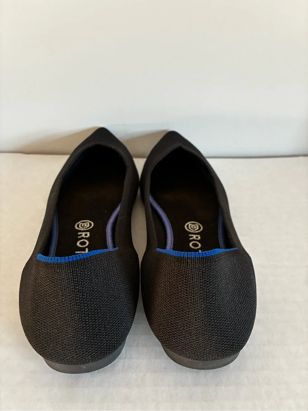 Rothy's The Point Ballet Flats Pointed Toe Black Washable Womens Size 10.5W
